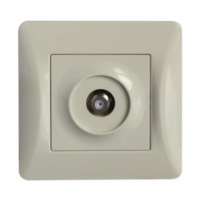 Πρίζα SAT Δορυφορική Μπεζ Lineme H-Series 50-00117-30